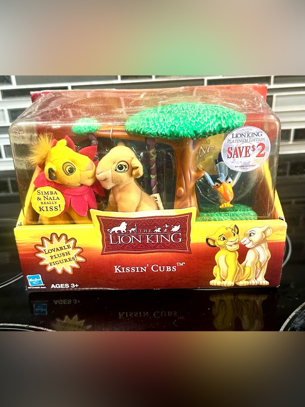 VTG 2002 Disney Hasbro "The Lion King Kissin' Cubs Simba/Nala Playset OB